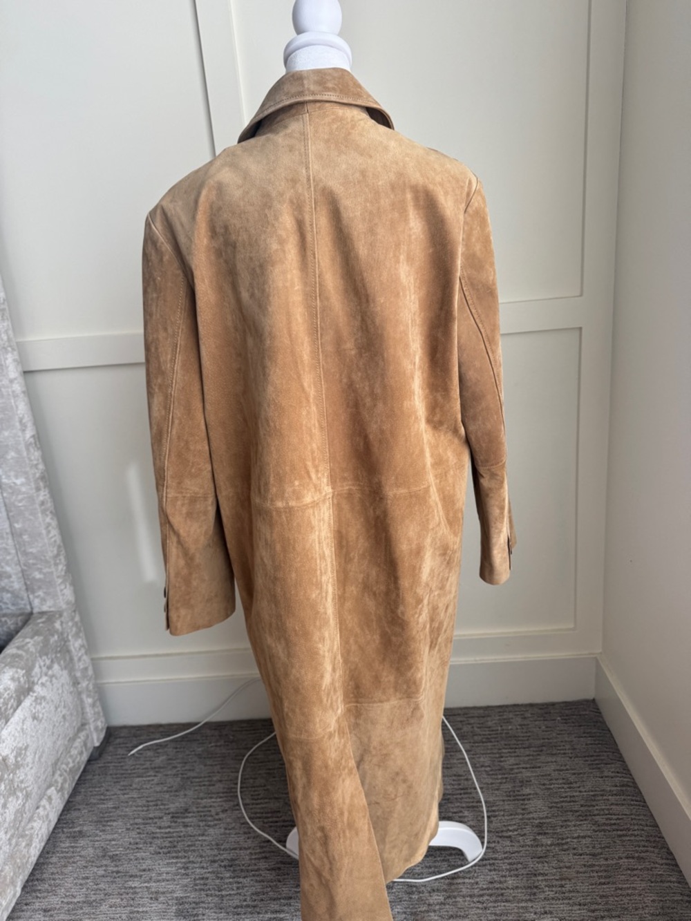 Zara Leather Collection Suede Coat in Tan - Picture 9 of 12